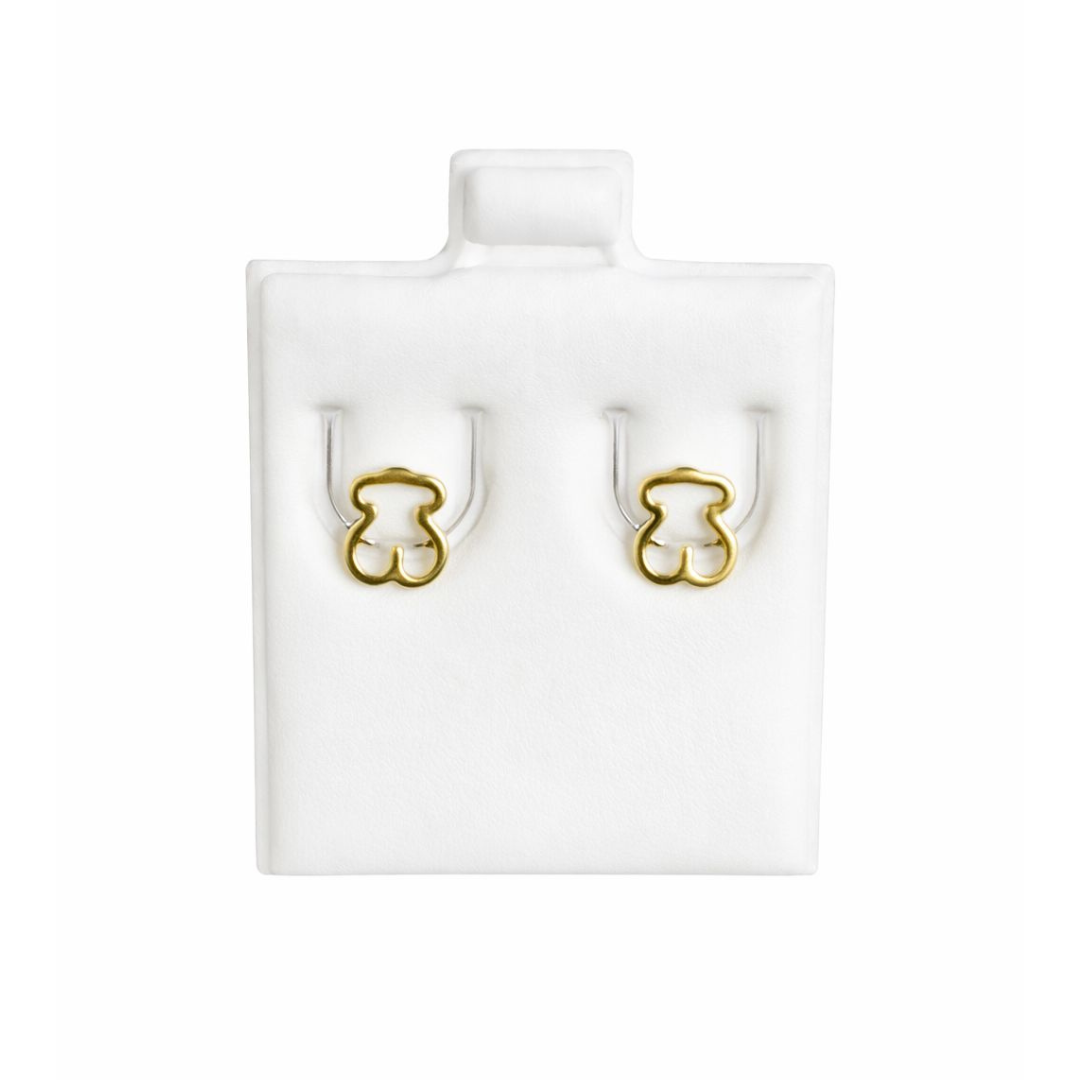 10K Gold Bear Design Stud Earrings