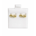 10K Gold Infinity Design Stud Earrings