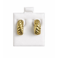 14K Gold Twisted Hoop Earrings