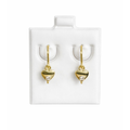 14K Gold Heart Drop Earrings