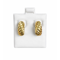 14K Gold Twisted Hoop Earrings