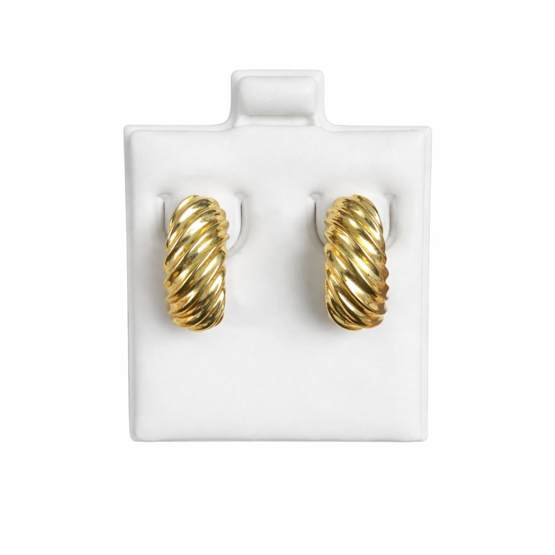 14K Gold Twisted Hoop Earrings