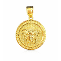 Versace Medusa Coin Pendant in 14K Gold