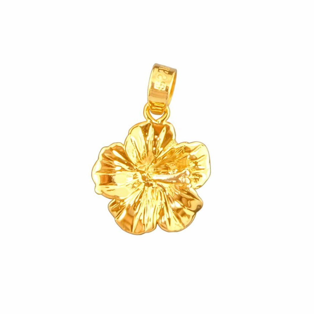 14K Gold Flower Charm Pendant