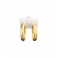 14K Gold Polished Oval Hoop Earrings